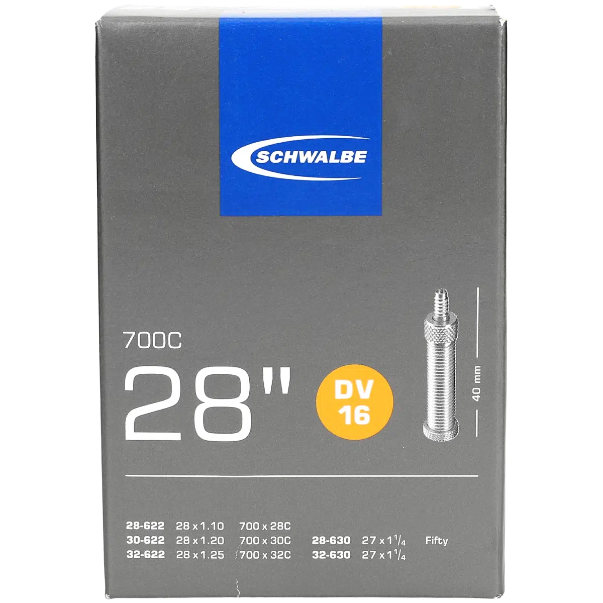 Binnenband Schwalbe DV16 28 inch smal 28/32-622/630 40mm ventiel