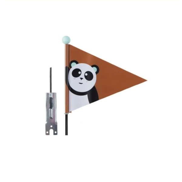 Vlag kinderfiets deelbaar - Panda bruin