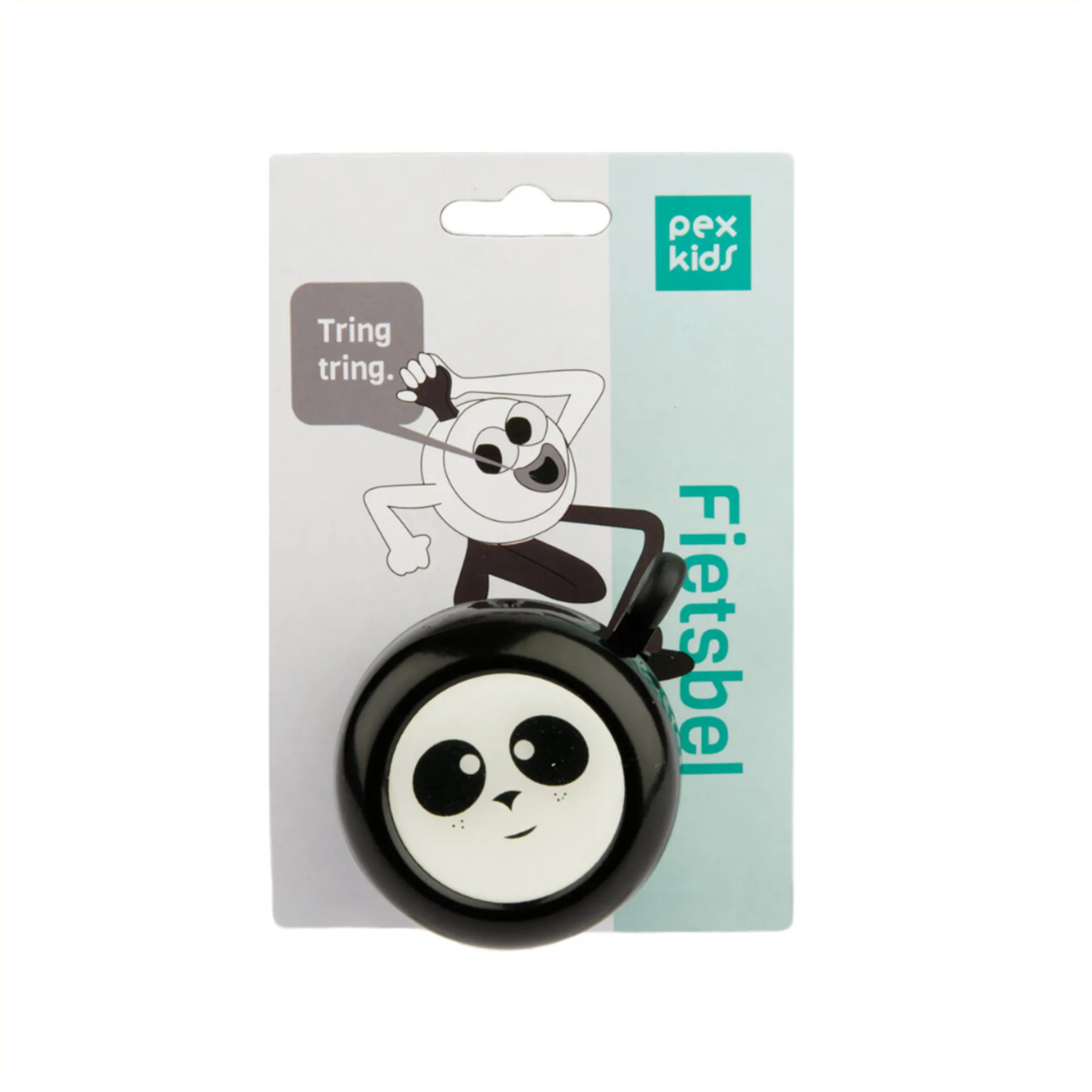 Kinder fietsbel – Panda zwart