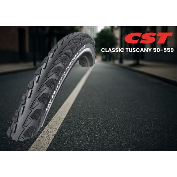 Buitenband CST Classic Tuscany 26 x 2.00” / 50-559 – zwart met reflectie